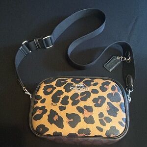 Coach Leopard Print Crossbody Bag Perfect Size Used 2 times.